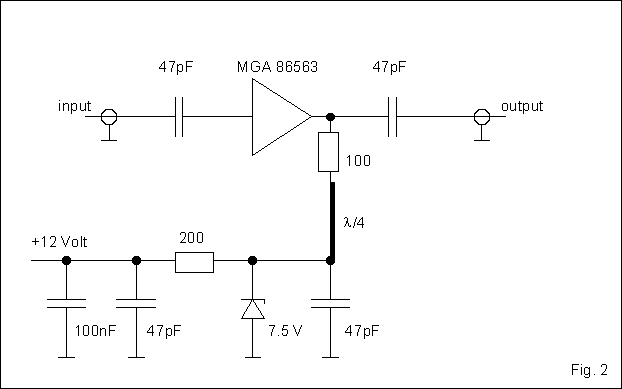 Circuit Diagram of the Preamplifier