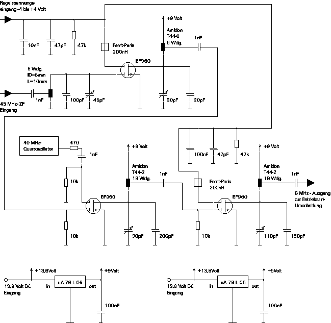 Circuit Diagram of the variable gain amplifier