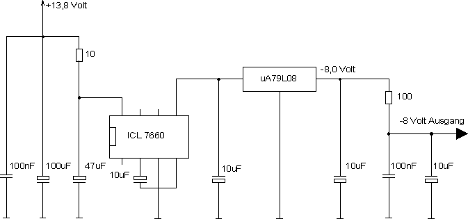 Circuit Diagram for the supply voltage inverter