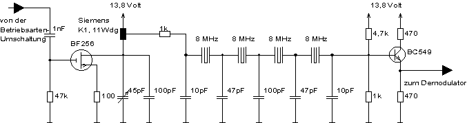 Circuit Diagram of the Crystal Filter